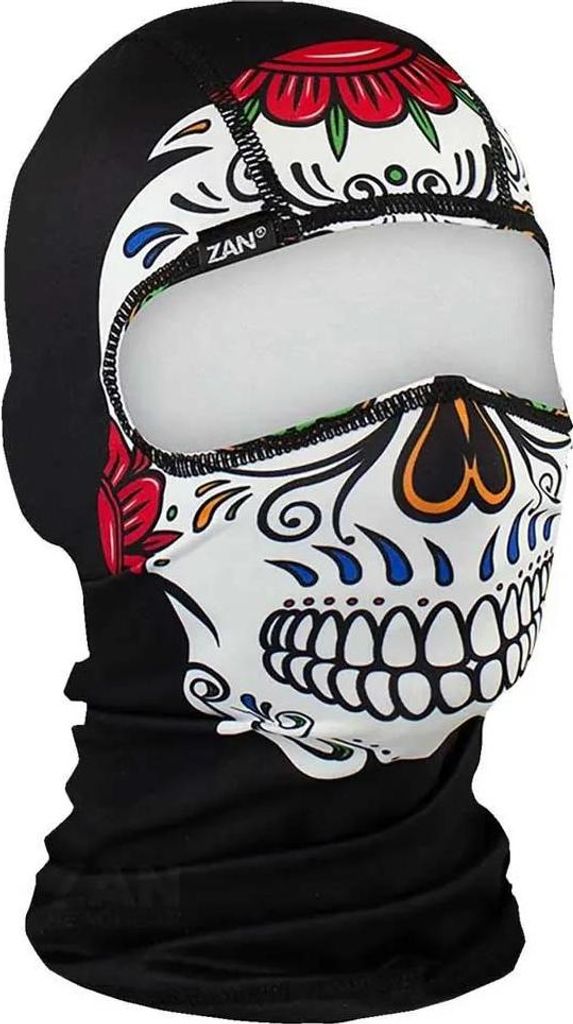 Zan Headgear Muerte Skull Sturmhaube Weiß,Schwarz Herren,Damen Weiß,Schwarz One Size
