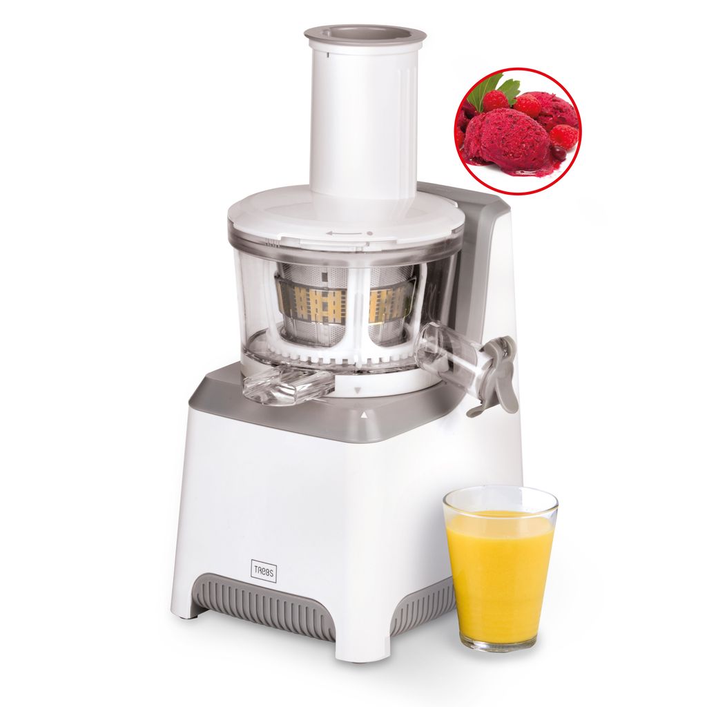 Trebs 99274 - Slow Juicer / Comfortjuicer mit einzigartigem Presssystem, Filter und Zubehör