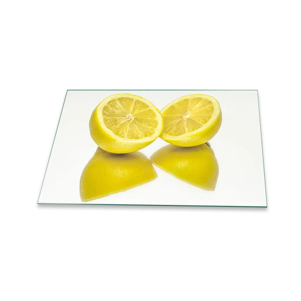 Copertura Piano Cottura 80x52 Giallo Limone | Protezione Vetro Temperato