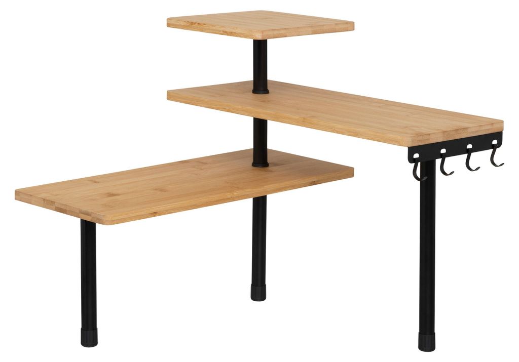 Półka narożna SMART 3-poziomowa, 43 x 43 x 38 cm Zdjęcie produktu 