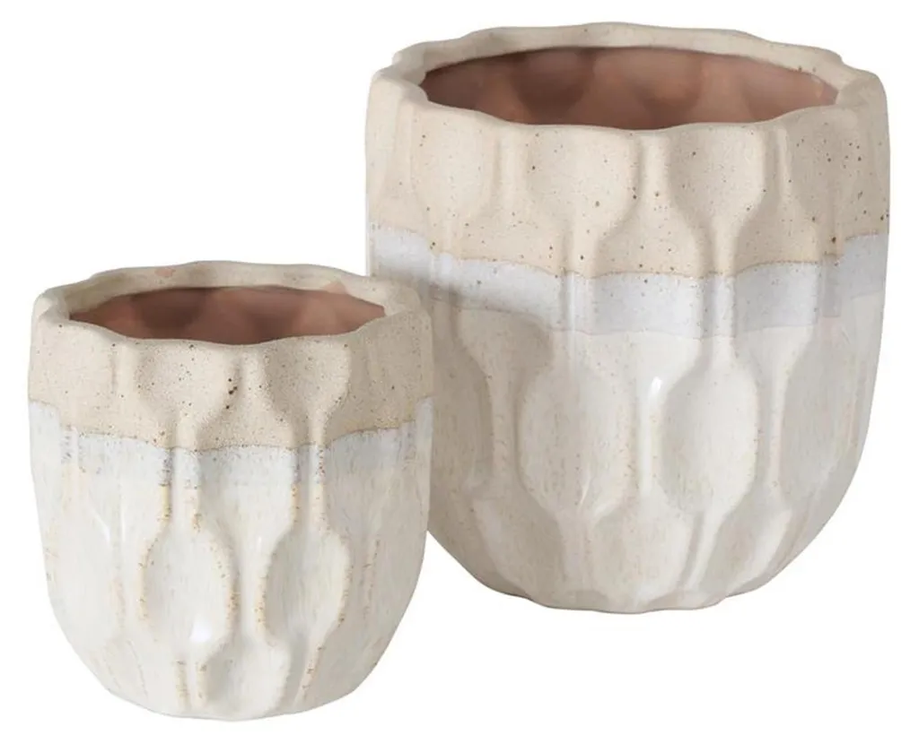 Duo de Pots Malia Anthracite - Ensemble Bloempot Malia Durable Lot 2