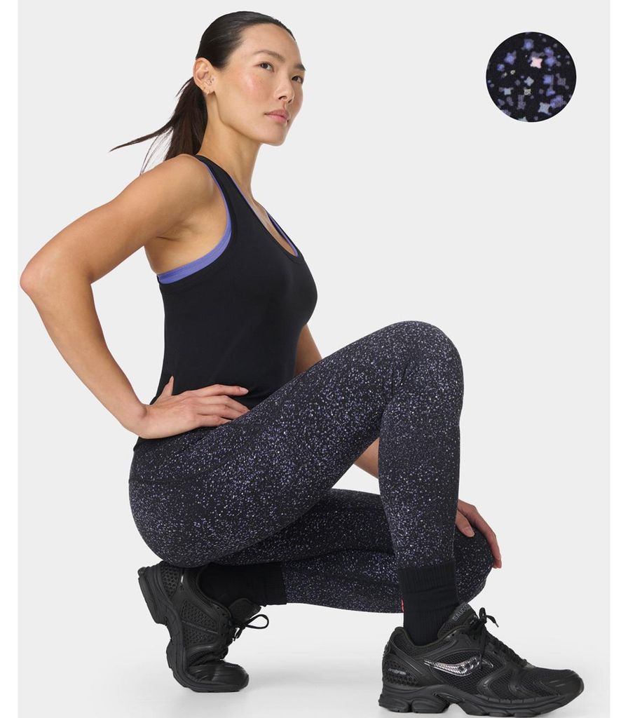 SWEATY BETTY Power Reflective Workout-Leggings SCHWARZ L