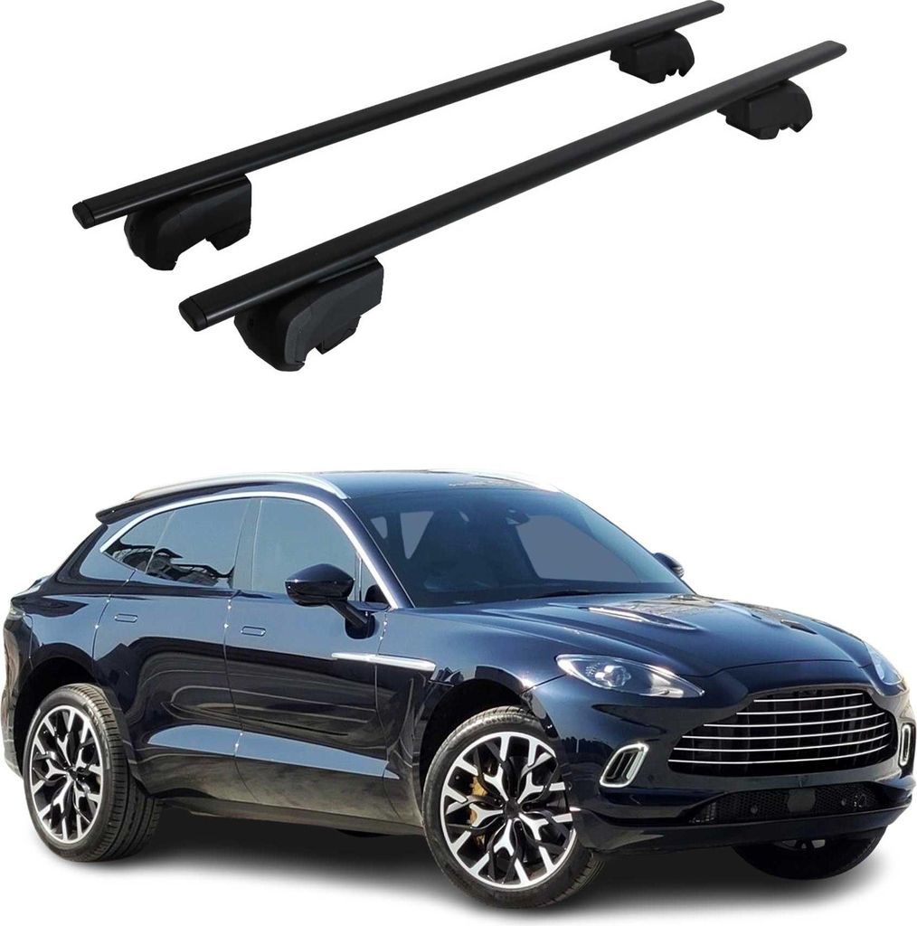 Dachträger Grundtäger für Aston Martin DBX 2021-2025 75kg Metall Schwarz 2 tlg