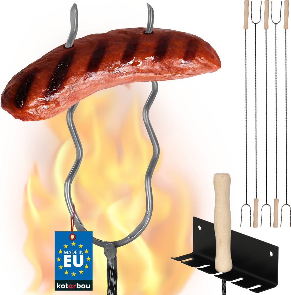 KOTARBAU®  Set 5 pièces Brochettes Pour Barbecue Acier 100 Image du produit 