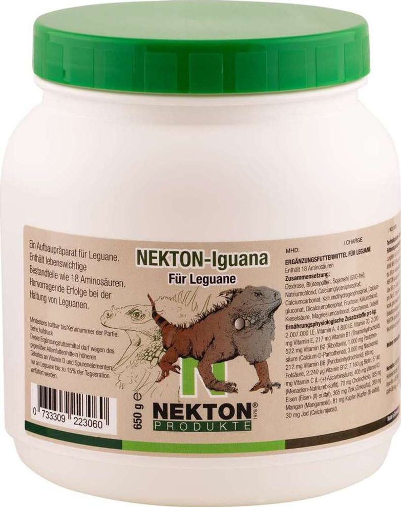 Nekton Iguana 650G - Vitalstoffpräparat Für Leguane, 18 Essentielle Aminosäuren