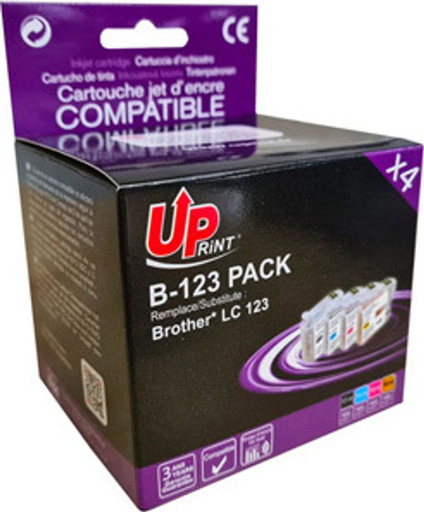 Tintenpatrone GENERIK LC123/121/125 BROTHER, (BK-C-M-Y)