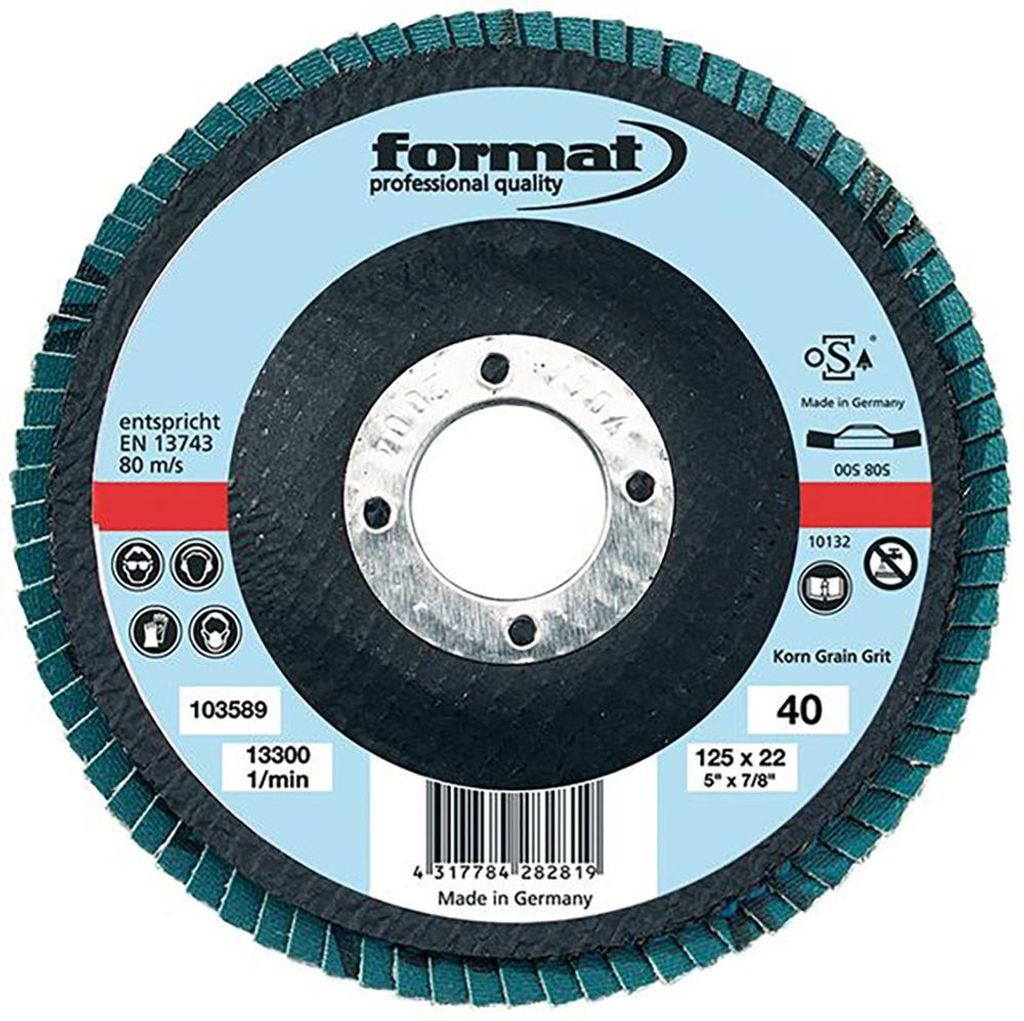 FORMAT Schleifmopteller Kunstharz 115mm K 60 gewölbt