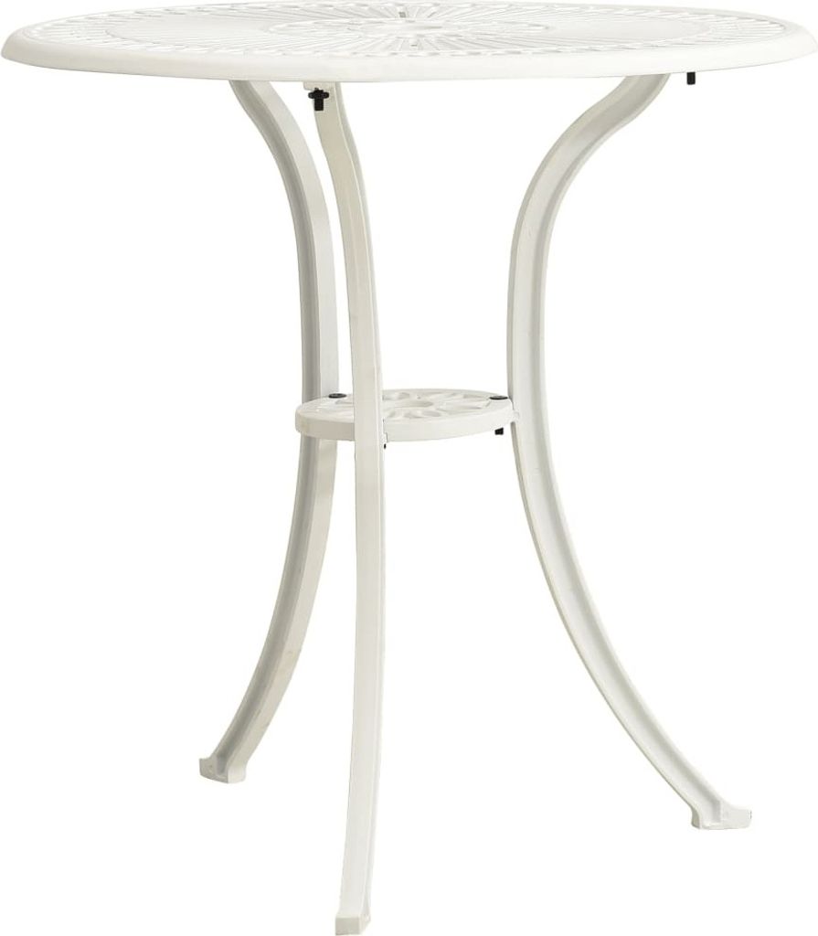 vidaXL Stół ogrodowy biały 62x62x65 cm odlew aluminiowy Zdjęcie produktu 
