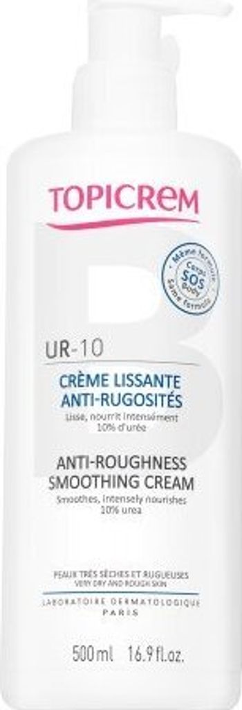 Topicrem UR-10 Anti-Roughness Smoothing Cream Körpercreme für sehr trockene und empfindliche Haut 500 ml