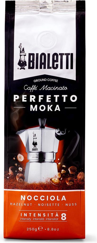 Bialetti Perfetto Moka Nuss 250 g, 250 g, Medium geröstet, Kaffee, Tasche