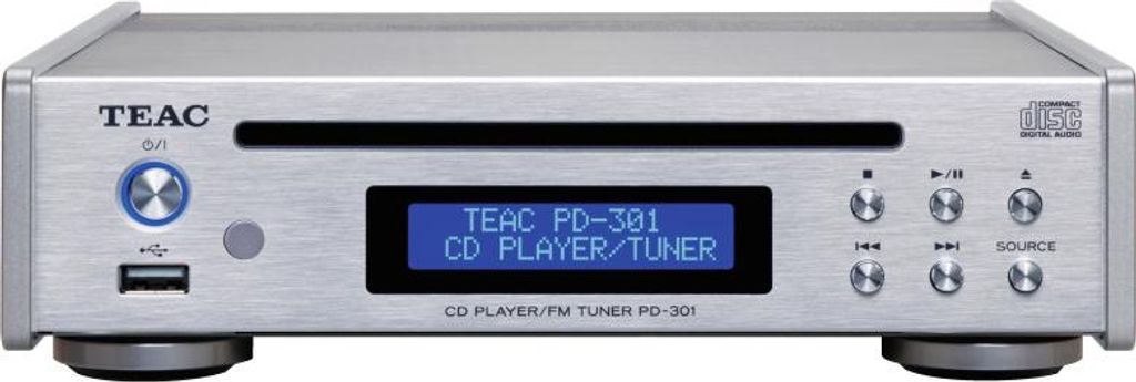 TEAC CD-Player 2dig.Ausg. D/A-Wandler DAB UKW USB Display si PD-301DAB-X-S