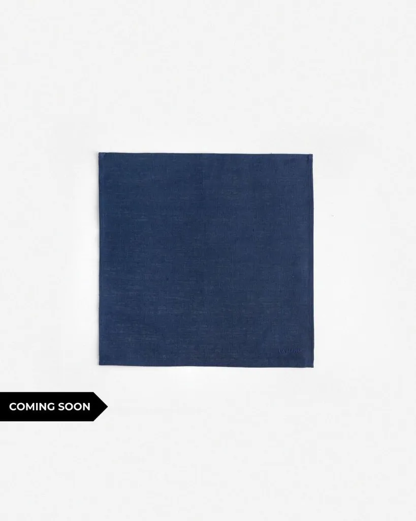 Serviette de table en lin bleu ciel pour une décoration de réception