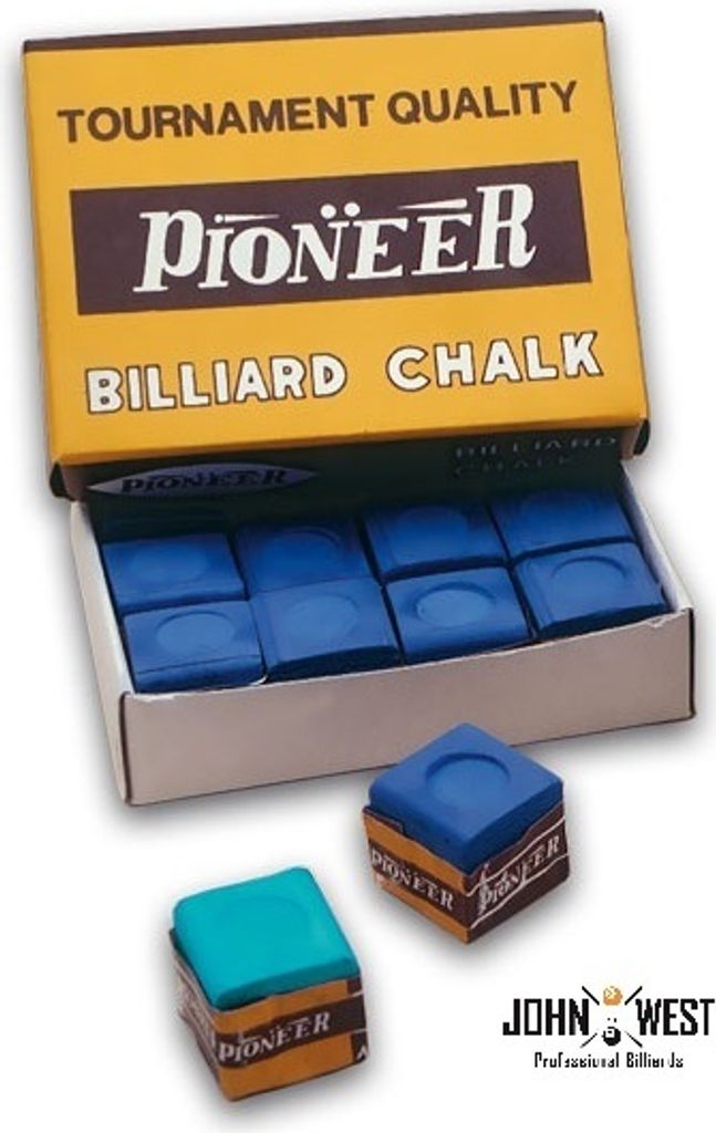 12 Stück John West Billardkreide Blau Standard