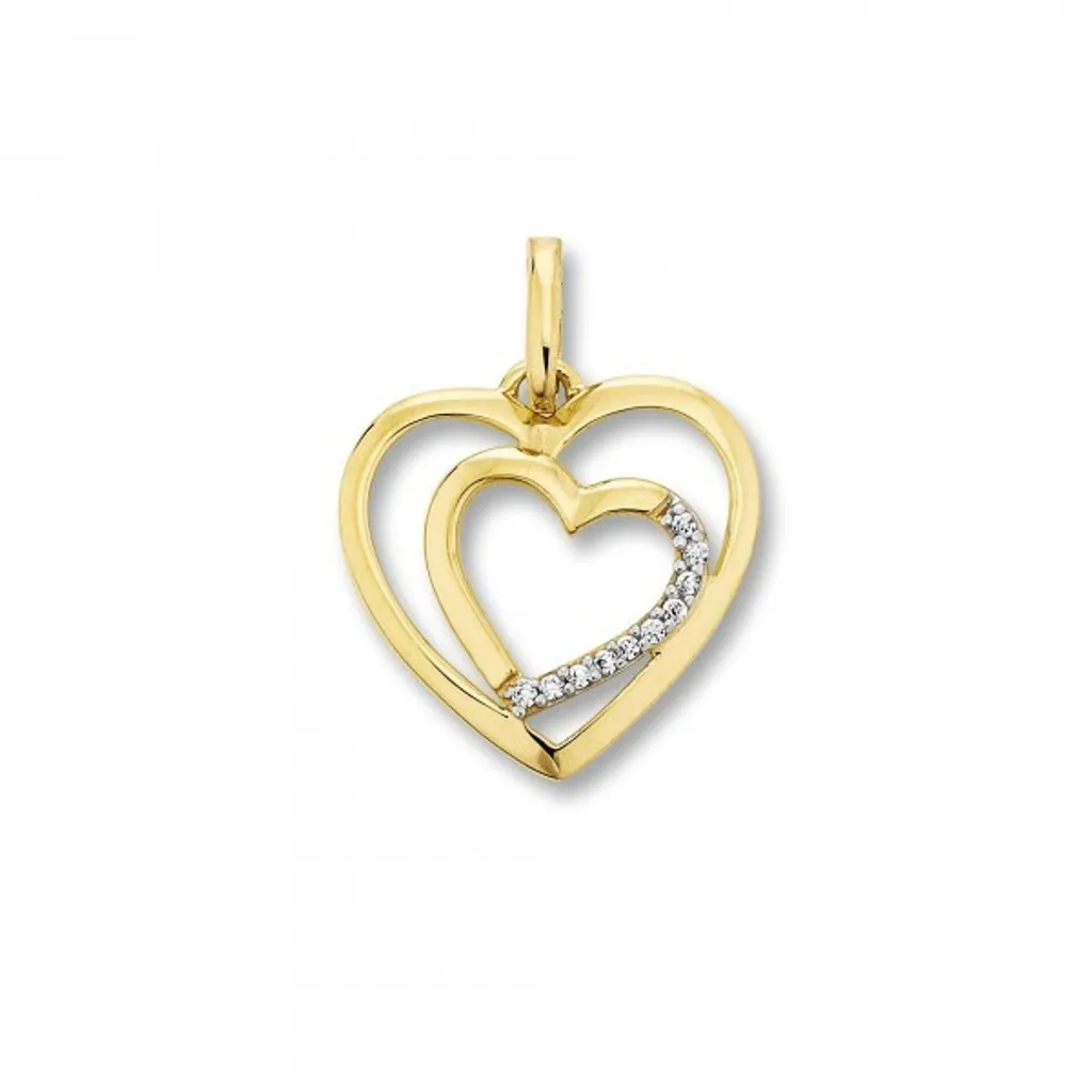Pendentif cœur zirconium or 333 : le cadeau idéal pour un anniversaire