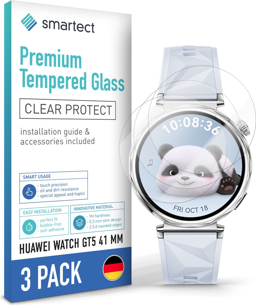 3x Schutzglas Panzerfolie Klar für Huawei Watch GT5 41 mm Produktbild 