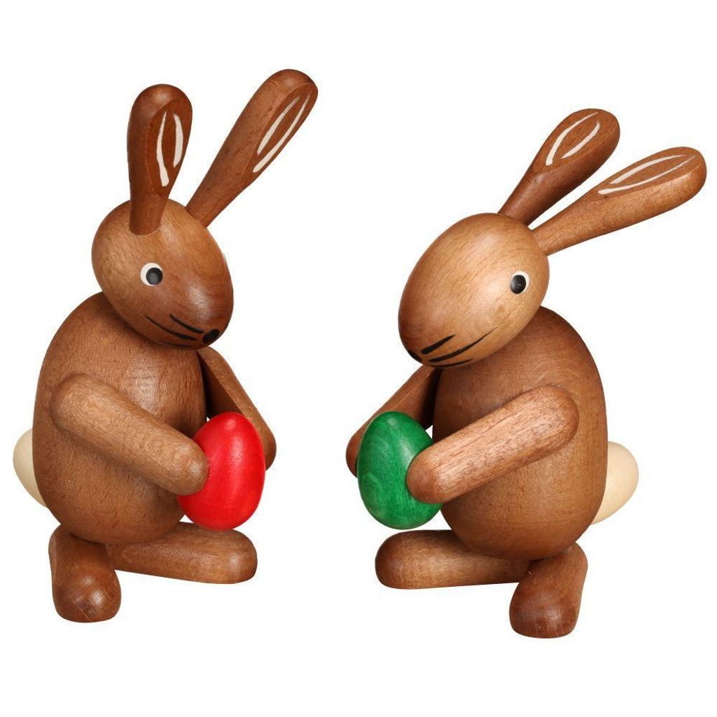 Osterartikel Hasenpaar bunt Höhe 14cm NEU Produktbild 