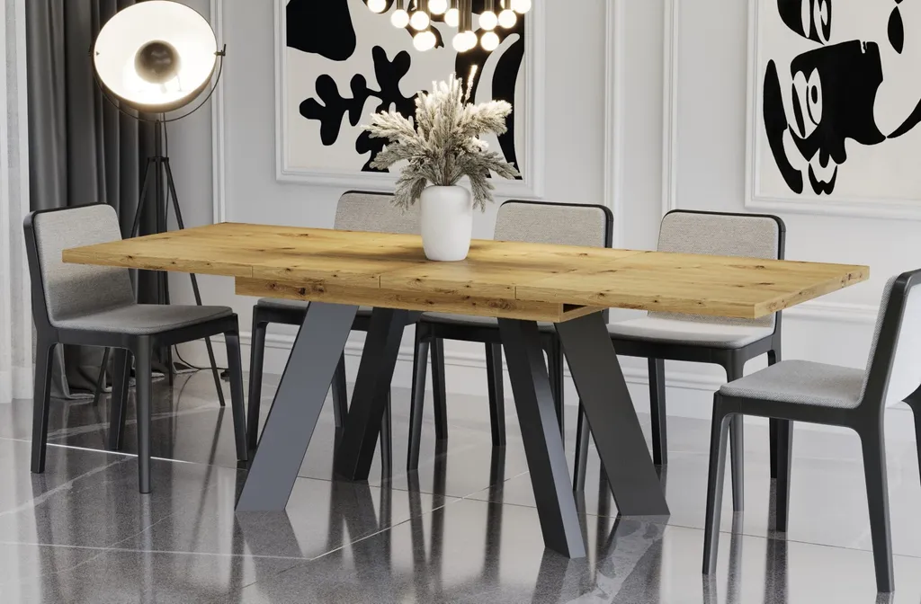 Table de salle à manger Como 130-210cm Chêne Artisan par Endo-Moebel