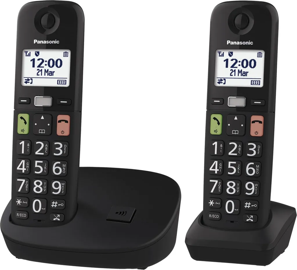 Panasonic KX-TGU112EXB Téléphone sans fil pour un confort d'appel idéal