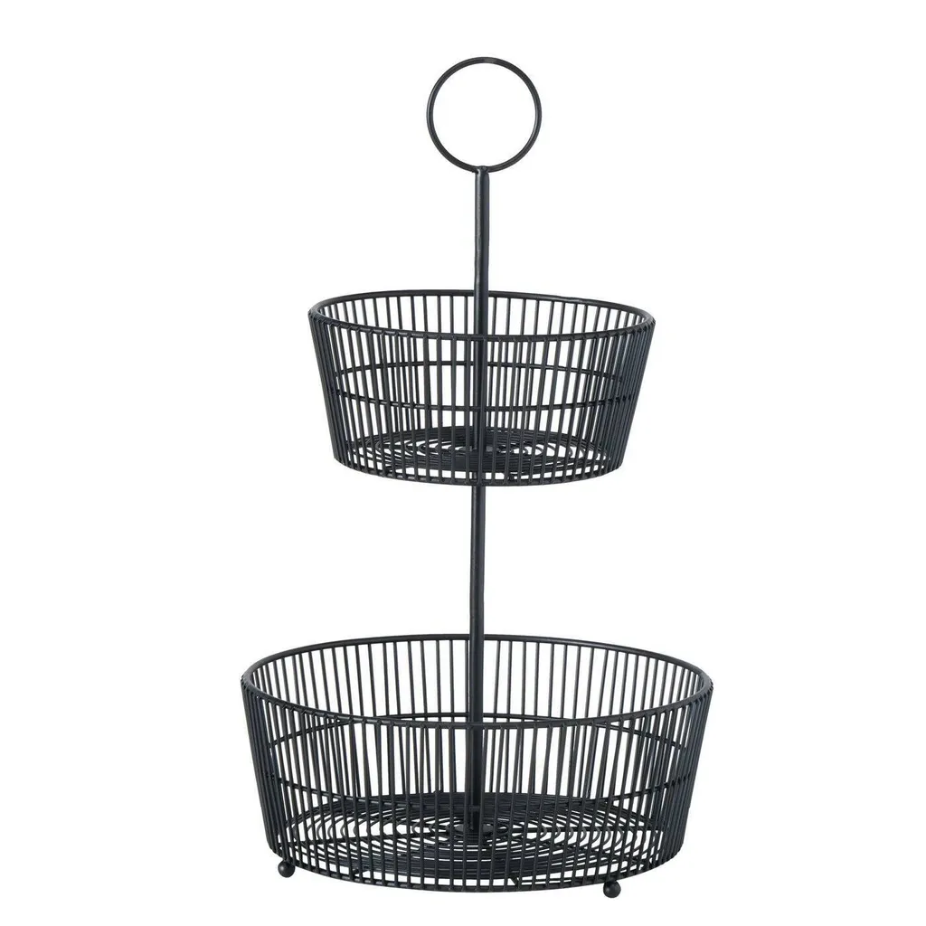 Vassoio GEA Nero 2 Livelli 44cm - Espositore Design Moderno Interni