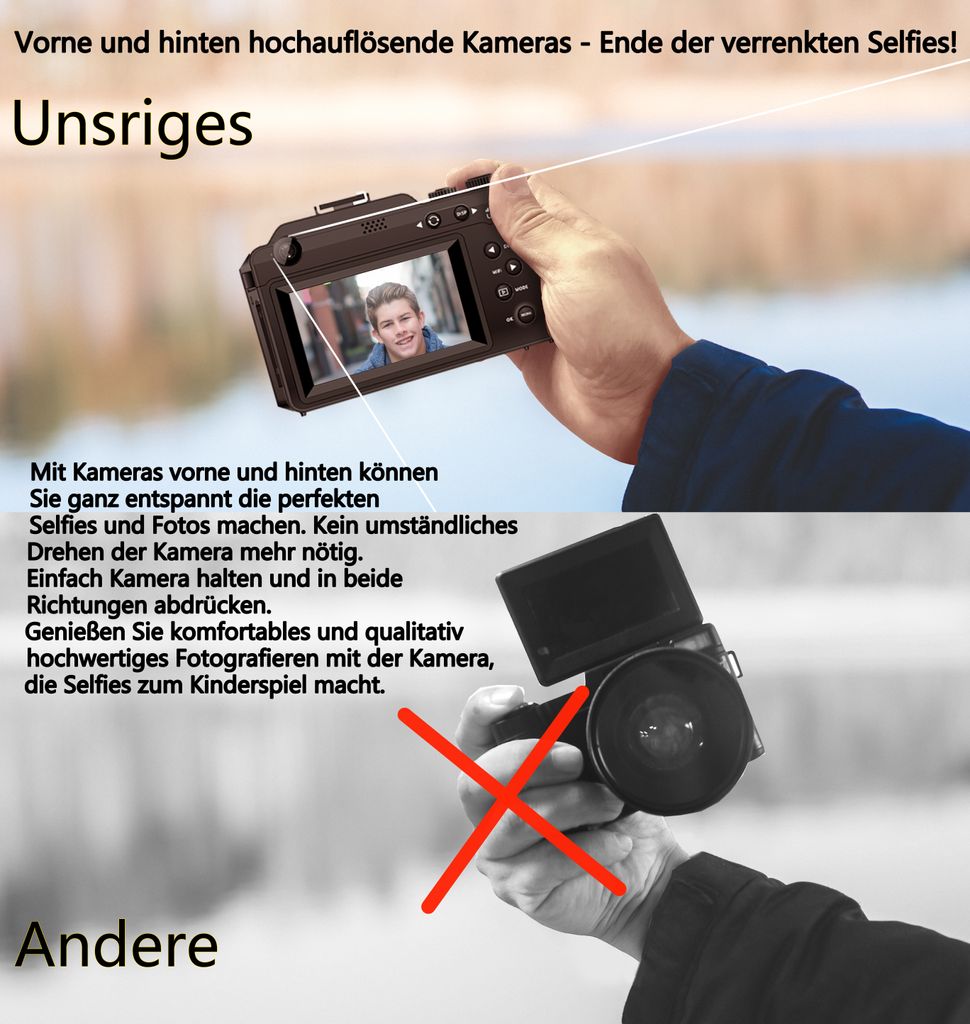 Digitálny fotoaparát s dvojitým rozlíšením 48 MP, video 4K, Obrázok produktu 9