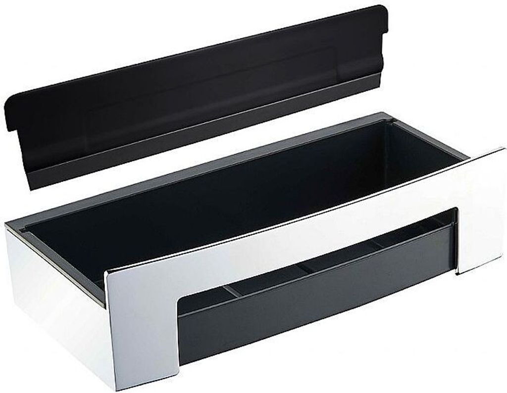 BYTRO Seifenkorb Edelstahl Kunststoff poliert 115x225x63 mm für Bad & WC >> zum Bohren