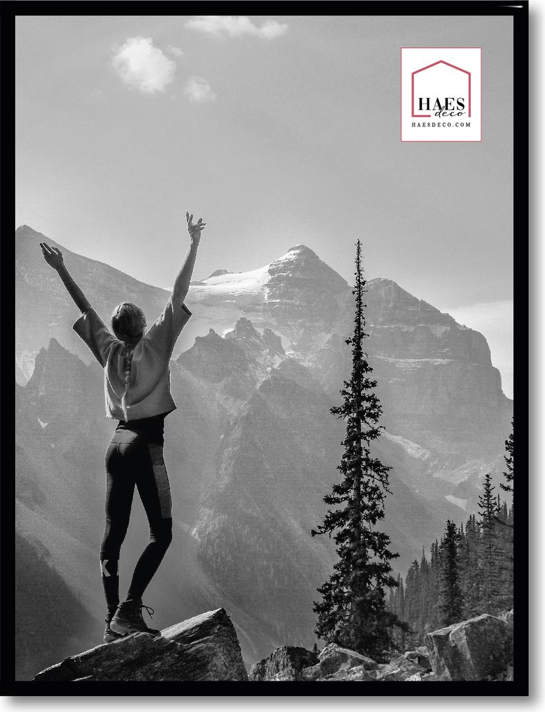 Haes Deco Kunststoff-Fotorahmen EF5B Easy Frame Schwarz 30x40 cm