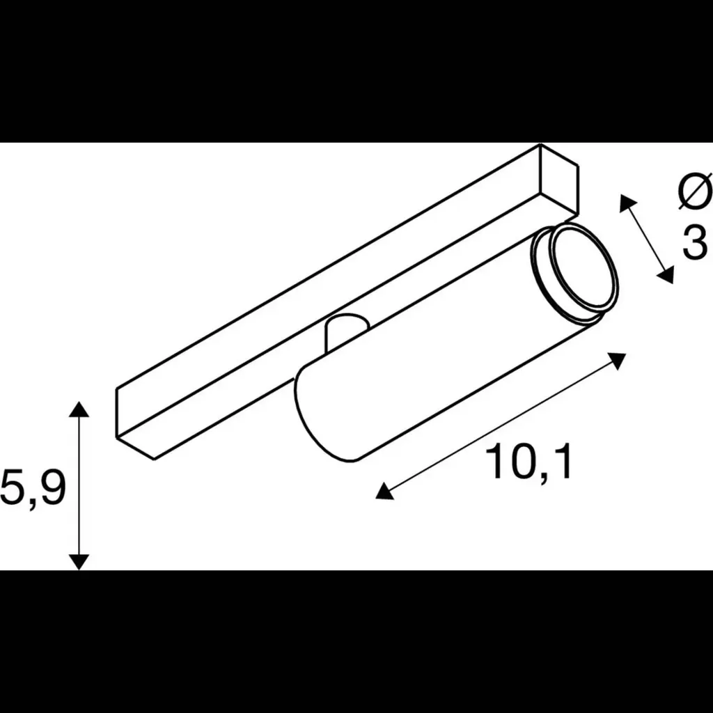 Éclairage d'accentuation DALI pour rail 48V SLV GRIP S 1008412 noir or