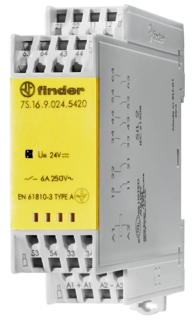 Relais Finder 7S1690245420 24V DC - 6A 1NO 1NC forcé - Relais compact