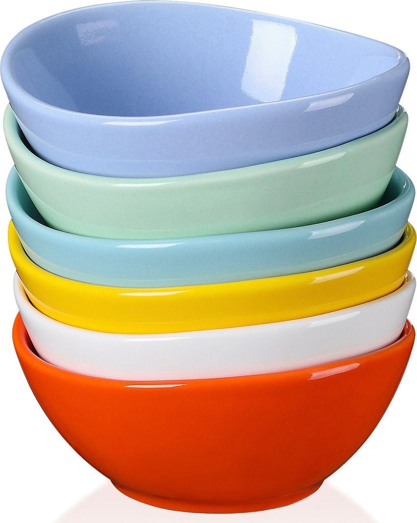 Schalen Set Porzellan,LOVECASA 6-teilig Eiform Eisschale, Produktbild 1