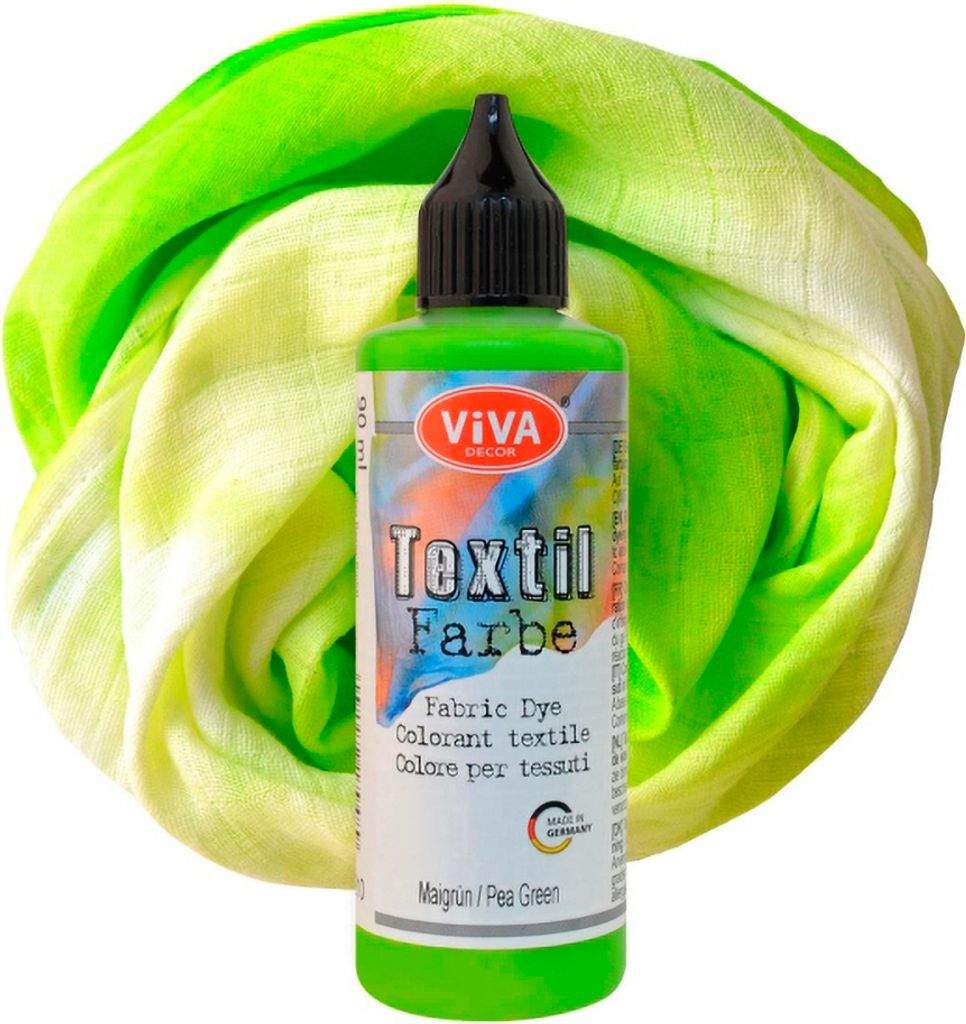 Viva Decor Textilfarbe 90 ml Stoffmalfarbe für kreative Designs Maigrün