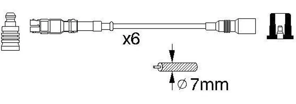 Jeu de câbles d'allumage Bosch pour Audi A4, A6, A8 - Standard OE VAG