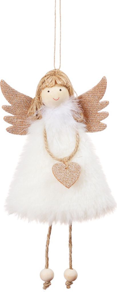 Puppenanhänger Hängende Design Delikates mehrfarbiger Weihnachtshängegel Puppe für Wall-Weiß
