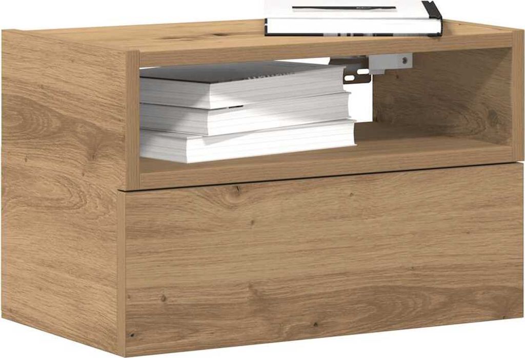 Maison Exclusive - Wand-Nachttische 2 Stk. Artisan-Eiche 45x26x28,5 cm