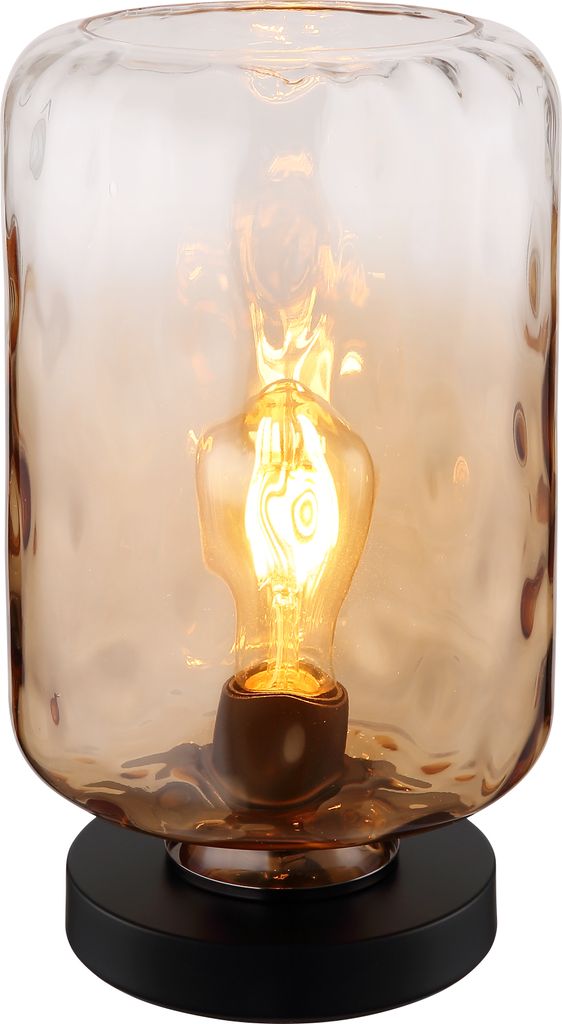 Globo Lighting|Tischleuchte Metall schwarz matt, 1x E27
