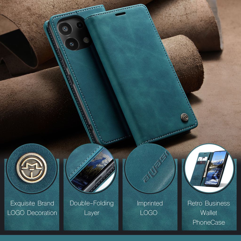 PU-Leder-Hülle Für Xiaomi Poco M4 Pro 4G – Mit Kartenfach, Kickstand Und Magnetschnalle
