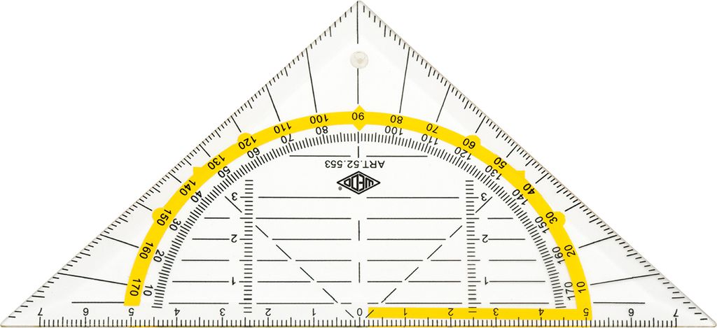 WEDO Geodreieck flexibel Hypotenuse 160 mm transparent Produktbild