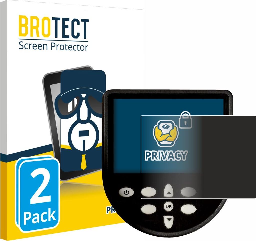 2x BROTECT Sichtschutzfolie für WaterRower Series 4 Monitor Anti-Spy Privacy Sichtschutz Blickschutz Folie Blaulicht-Schutz