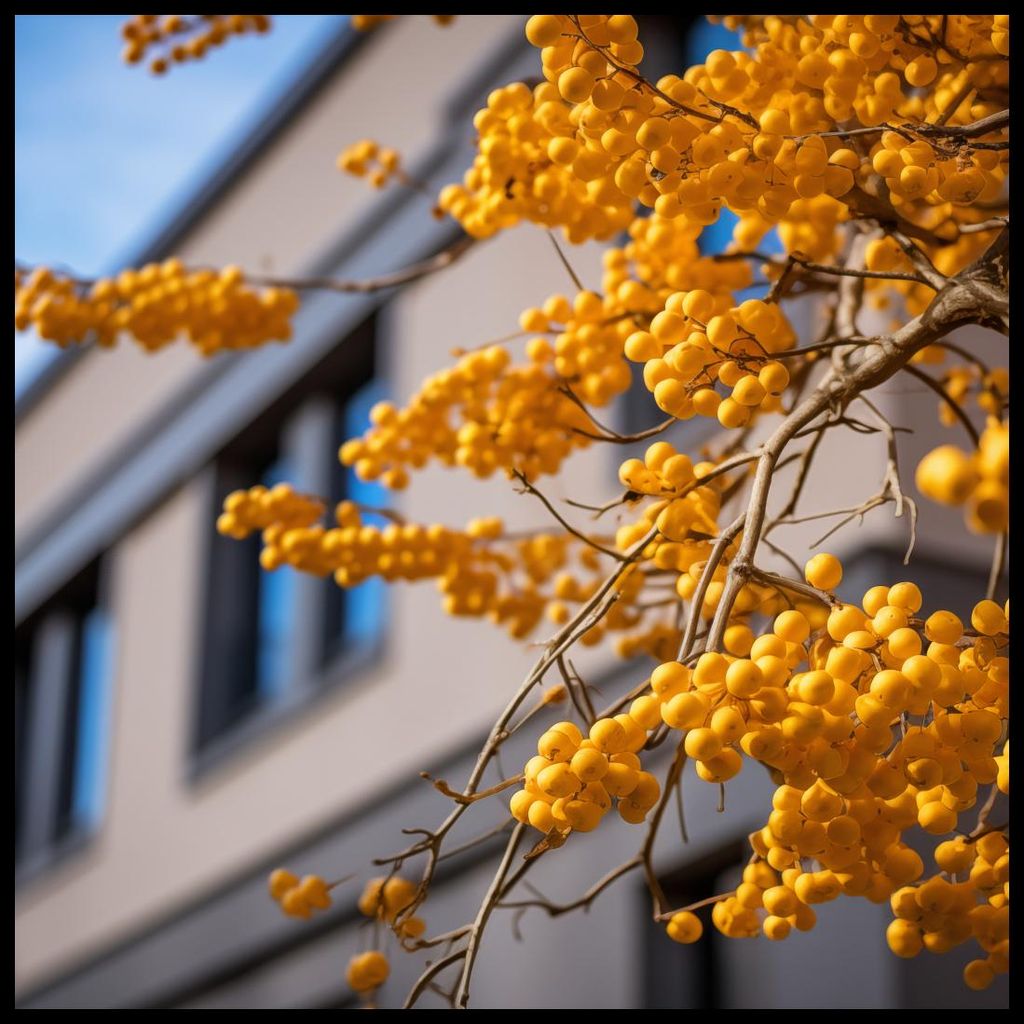 Plakat 100x100cm Goldene Beeren