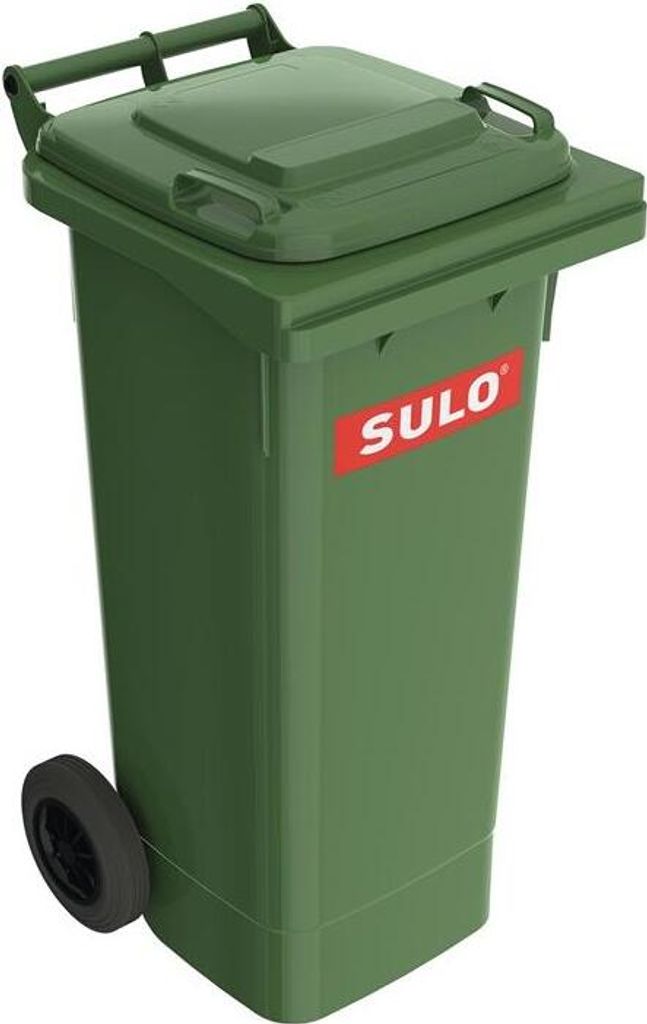 SULO Bidone per rifiuti grandi 80l HDPE verde mobile, Immagine del prodotto 