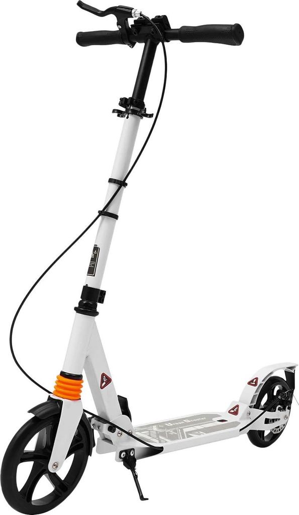 Cityroller für Erwachsene - Klappbarer Zweirad-Tretroller - Höhenverstellbar - Scheibenbremse - 100 kg Tragkraft - 2 PolyurethanRollen - Eisen & ...