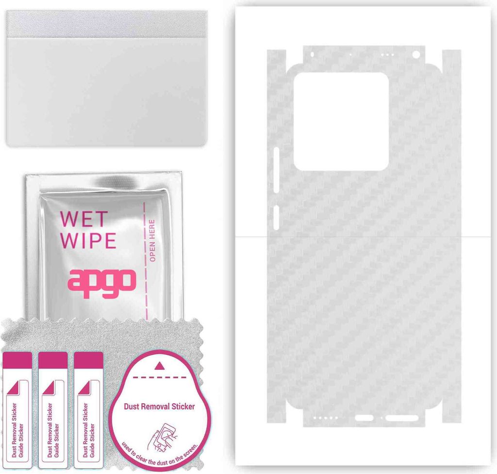 apgo Rückseite + Seiten Schutzfolie, Skin, kompatibel mit Xiaomi Poco X6, Hinten Displayschutzfolie aus Vinylfolie, kratzfest, einfache Montage - ...