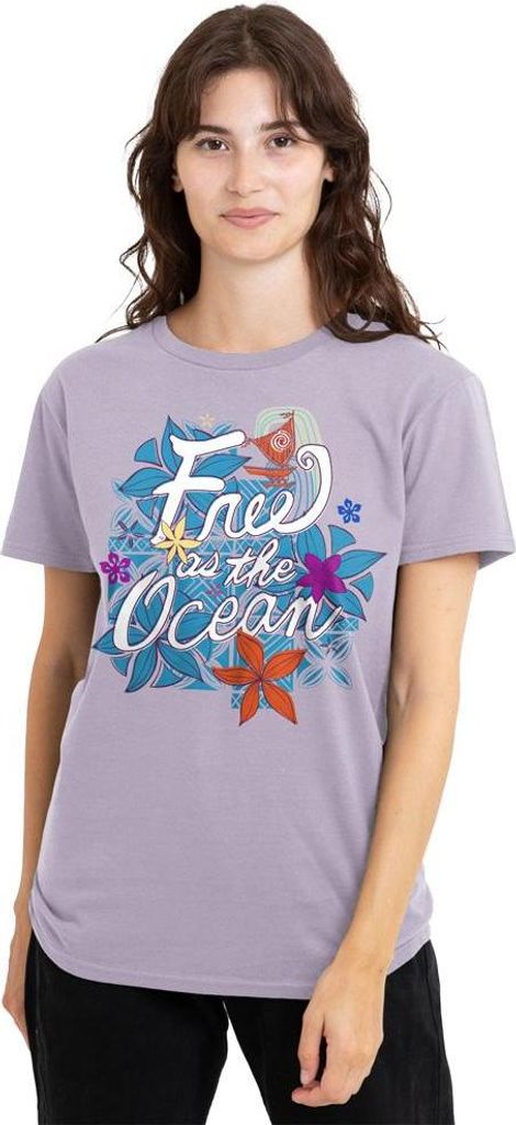 Moana - "Free As The Ocean" T-Shirt für Damen TV25134 (XL) (Lavendel)