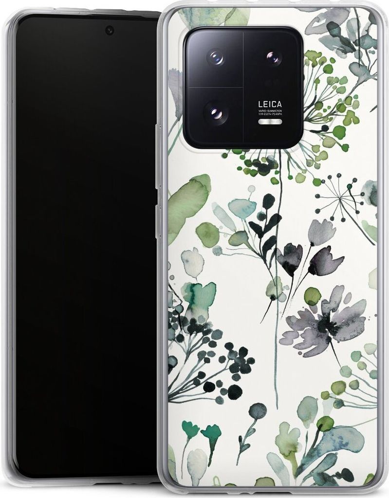 DeinDesign Handyhülle für Sony Xperia 10 V Silikon Hülle Case Smartphone Schutzhülle Blumen Wasserfarbe Eukalyptus