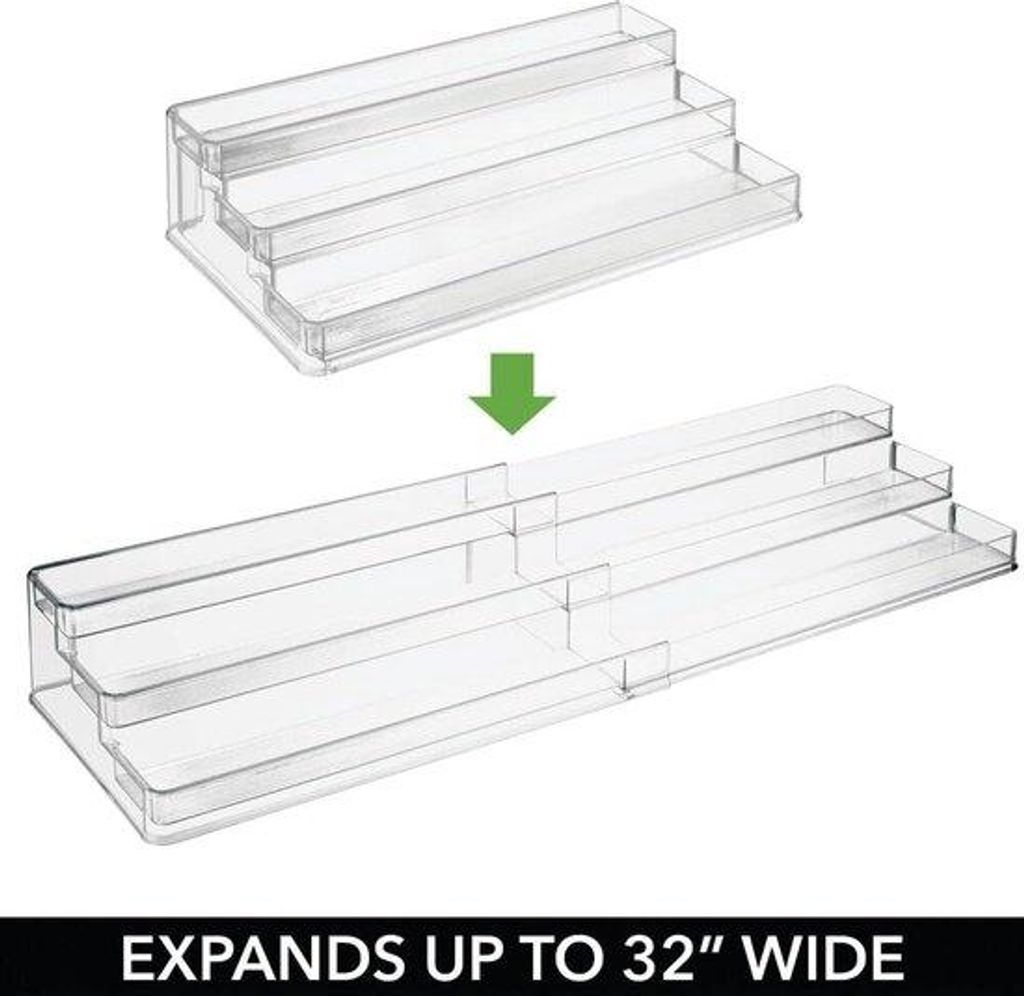 Durchsichtiger 3-stufiger Regalorganizer