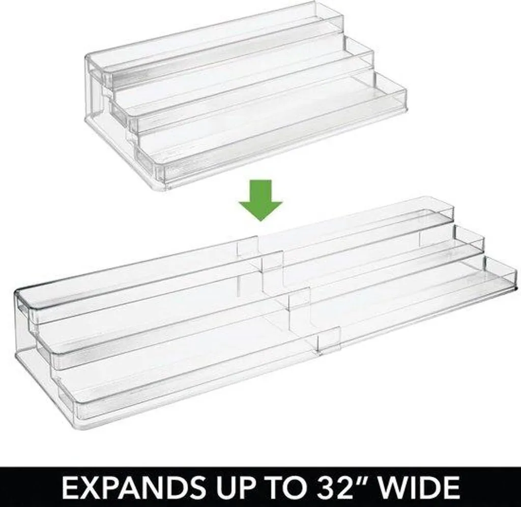 Organisateur 3 niveaux en acrylique robuste avec visibilité à 360°