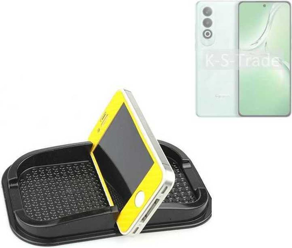 K-S-Trade Auto Anti Rutsch Matte Smartphone-Halter kompatibel mit Oppo K12 Haft Pad Armaturenbrett Handy-Halterung Silikon