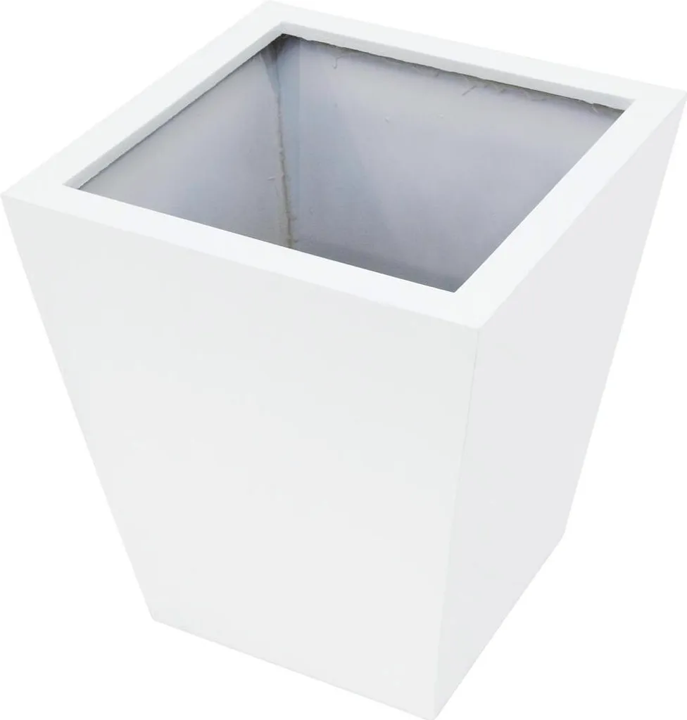 Bac à fleurs blanc brillant pour salon et bureau EUROPALMS BASIC-50 cm