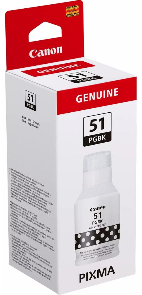 Canon GI-51PGBK, Hohe Reichweite, Tintenflasche, Schwarz, Produktbild 