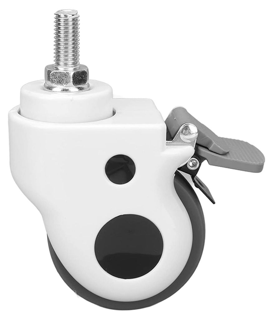 Hochleistungs-Lenkrollen aus TPR mit Bremsen, 3 Zoll Durchmesser (154 lb), für medizinische Tische und Bürogeräte