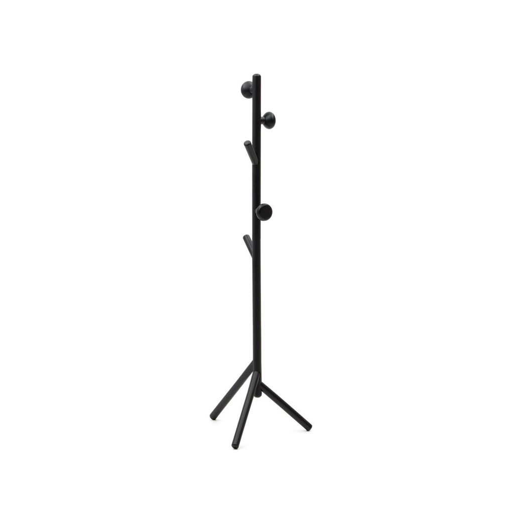 Kleiderständer Nadue 46 x 170 x 46 cm Buche Schwarz